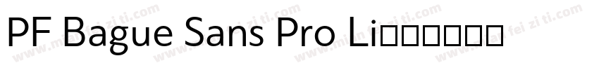 PF Bague Sans Pro Li字体转换